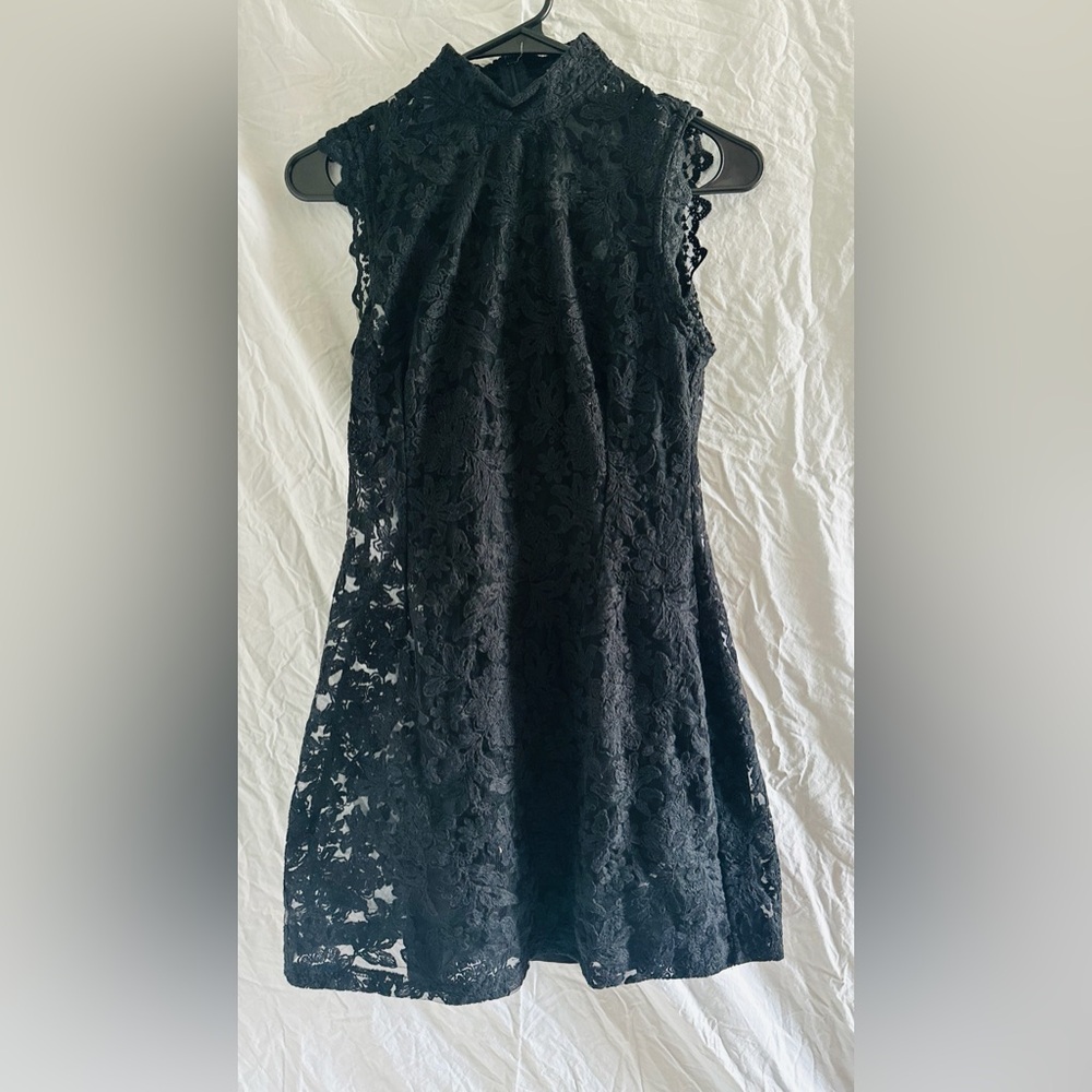 Elegant Black Lace Dress